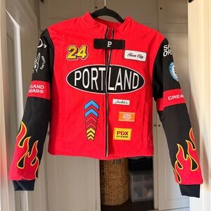 Limited Edition Cropped Portland NASCAR jacket